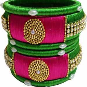 Bluejays hub Silk Thread Bangles Set of 6